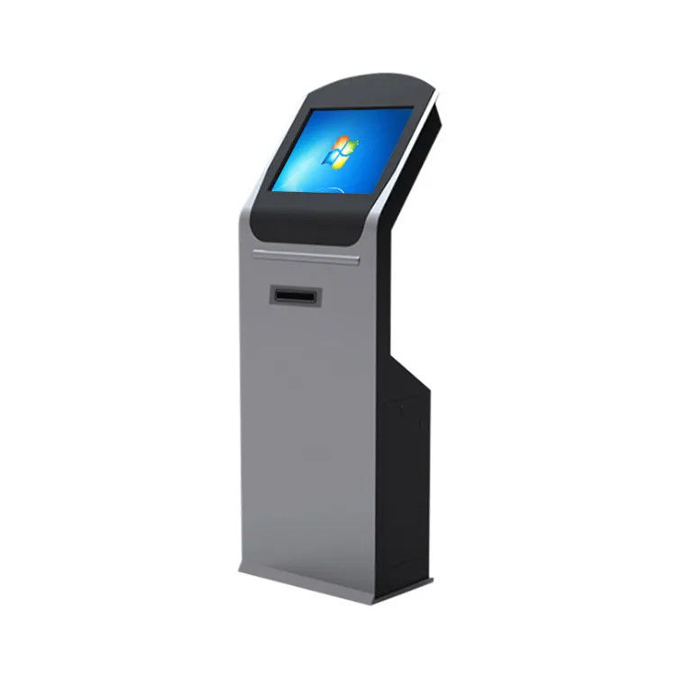 Piano industriale Standing Touch Screen Self Service Kiosk 19 pollici per la raccolta dei biglietti