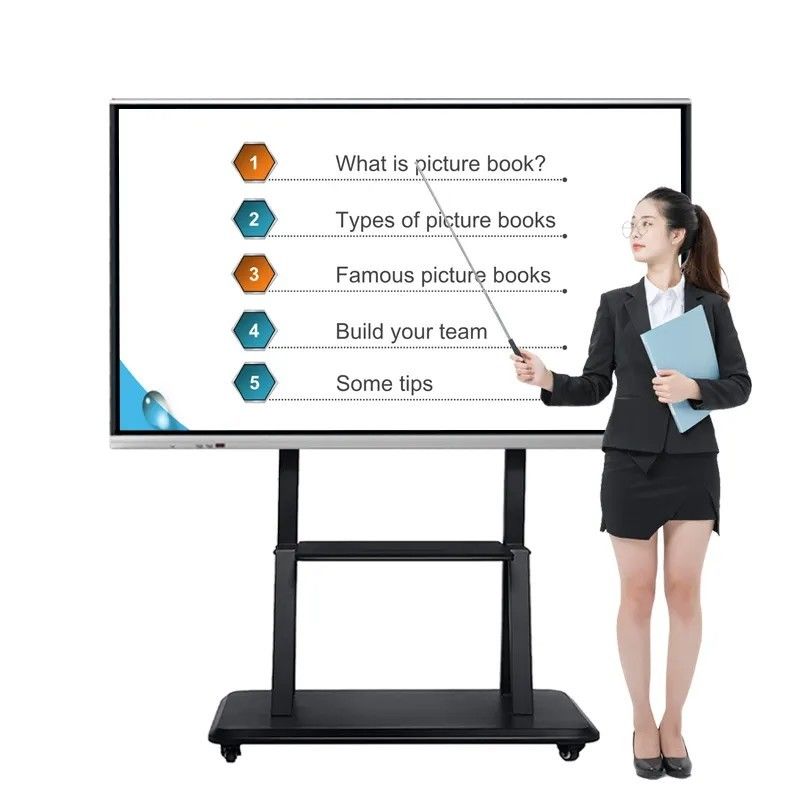 Lavagna Interattiva 100 Pollici 4K UHD con Smart Board Multi-Touch a 20 Punti per Aula