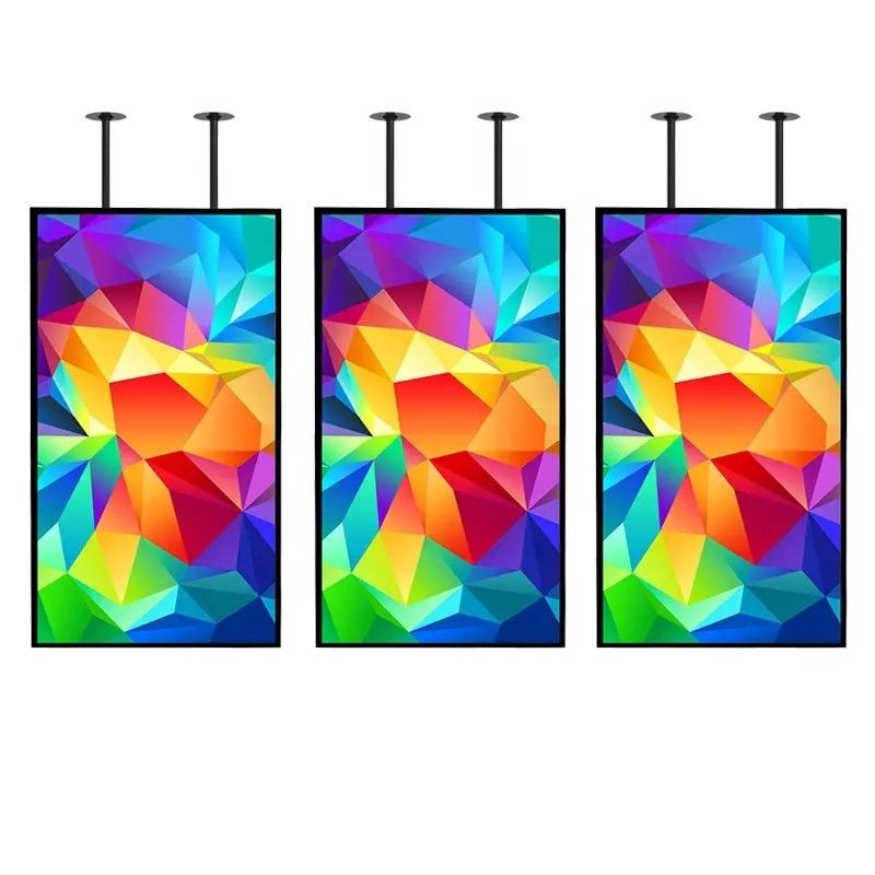 Display LCD ad alta luminosità da 75 pollici 3000nits Leggibile dalla luce solare Doppio schermo Segnaletica digitale per la pubblicità delle finestre