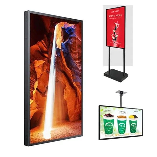 55 pollici 16:9 display pubblicitario ad alta luminosità lettore video schermo LCD con 2000cd/m2 luminosità per vetrina