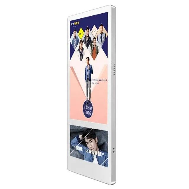 18.5+10.1 pollici LCD da parete per ascensore con pubblicità da 50W e struttura in lega di alluminio per digital signage