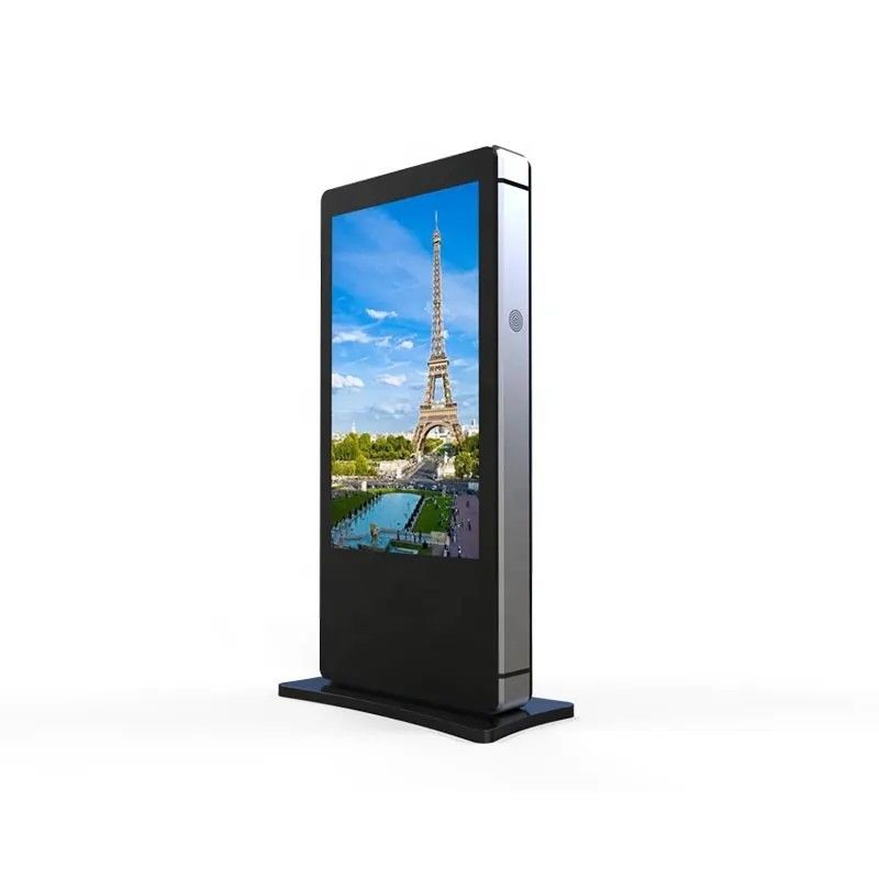 Display pubblicitario esterno da 55 pollici ad alta luminosità e impermeabile IP65 per segnaletica digitale