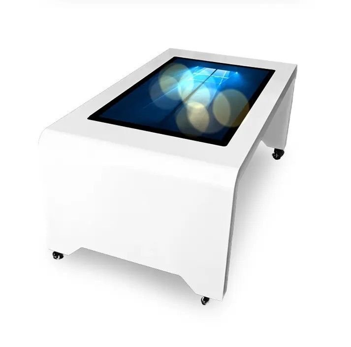 Tavolo a schermo tattile interattivo in lega di alluminio impermeabile multi-touch per pranzo e giochi