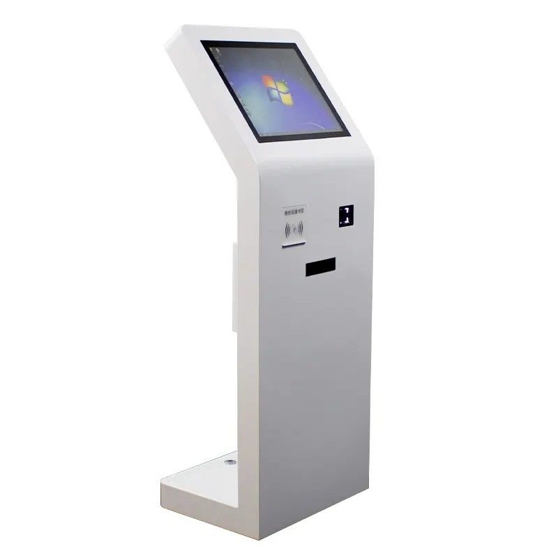 Chiosco da terra con touchscreen da 21,5 pollici con lettore di smart card e scanner di codici QR
