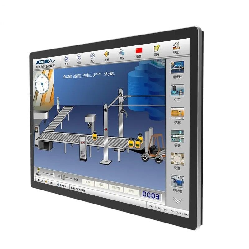 Monitor touchscreen infrarosso da 50 pollici con bordo ultra stretto e design da montaggio a parete