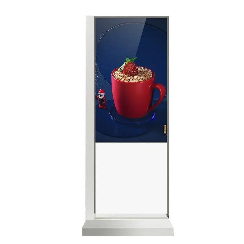 Monitor touch screen trasparente da 55 pollici con lettore video Android e tecnologia infrarosso 10 touch