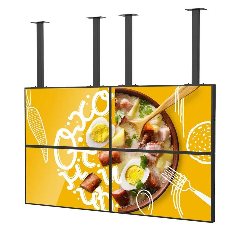 Grandi schermi LCD a splicing a muro appesi a schermo video da 55 pollici per vetrina