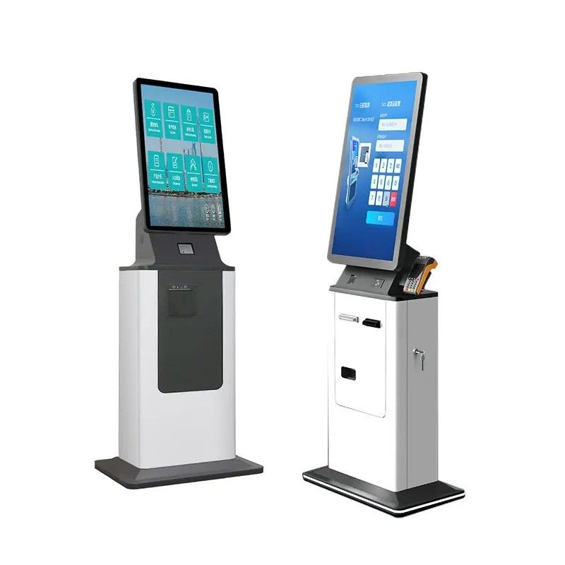 Chiosco self-service personalizzabile con touchscreen, dispenser di carte motorizzato e design a bassa manutenzione