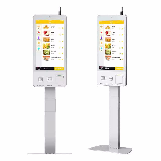 Sistema POS Self-Service Touchscreen con Riconoscimento Facciale, Luci LED e Schermo da 21,5/24/27 Pollici