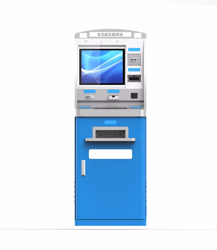 Chiosco self-service a luci a LED personalizzato con sistema integrato di emissione di carte di disturbo e capacità di carta di credito