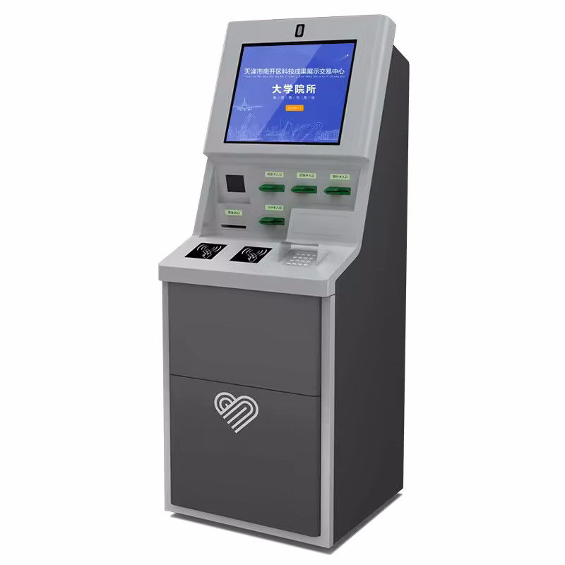 21.5/24/27/32 Inch Screen Size Self Check In Kiosk con supporto linguistico personalizzabile e Dispenser di carte Windows 10