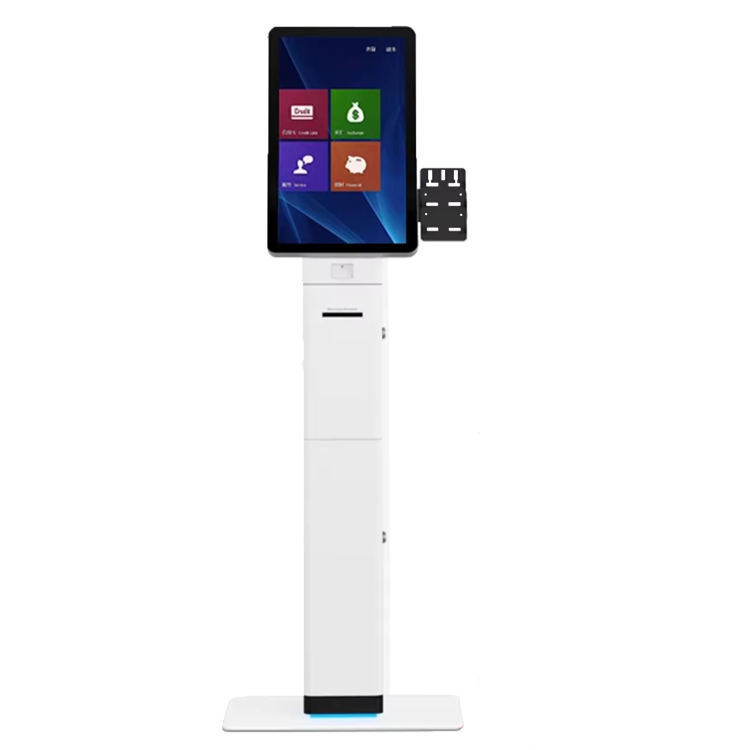Chiosco con schermo touch da 18,5 pollici con touch capacitivo interattivo e sistema operativo Windows 10 per il self check-in