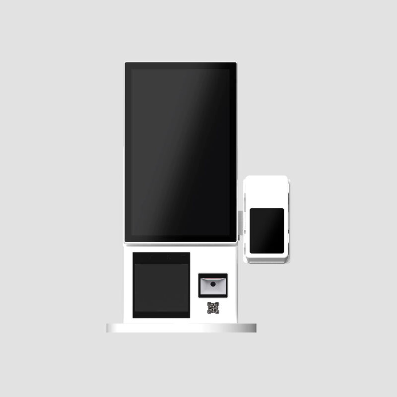 Chiosco di autoordine compatto e leggero con pagamento NFC e schermo a rotazione a 180° per un uso versatile