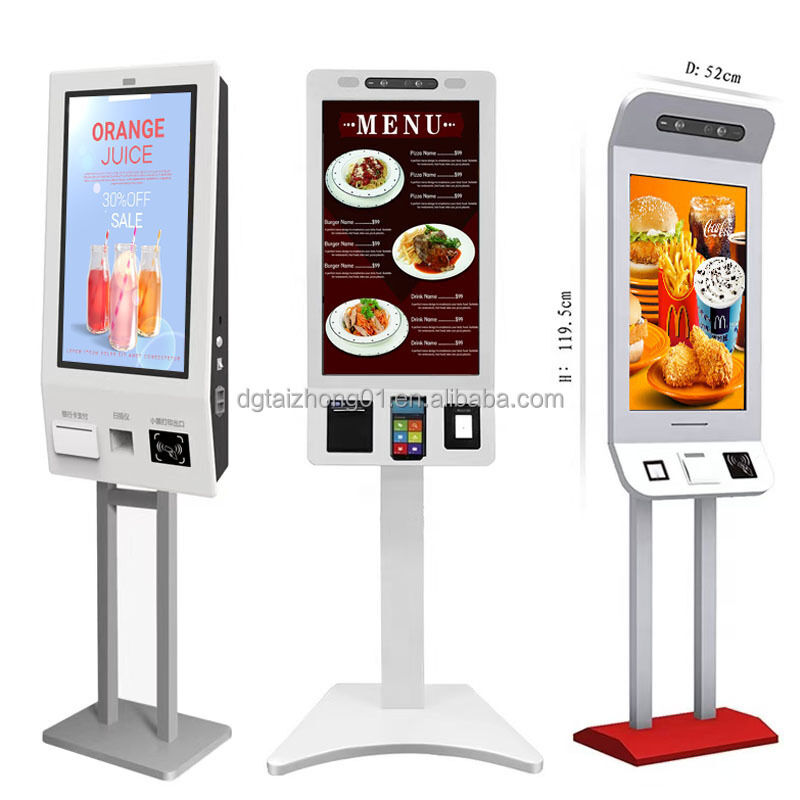 Chiosco touch screen a terra con risoluzione 2K/4K e durata di vita di 60.000 ore per applicazioni self service